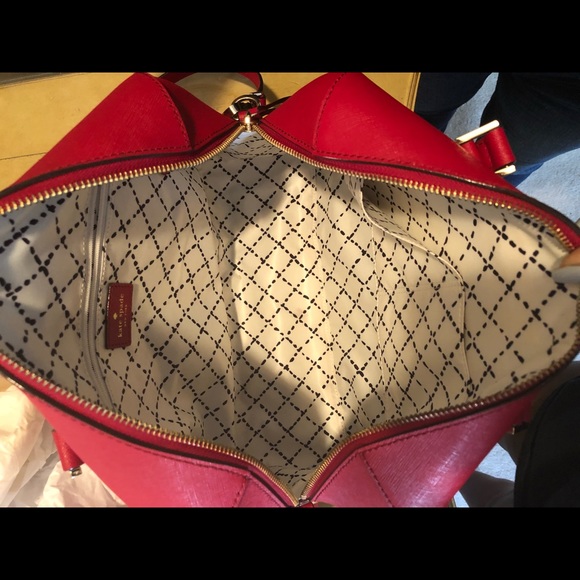 Red Kate Spade Handbag with Shoulder Strap - Picture 7 of 7